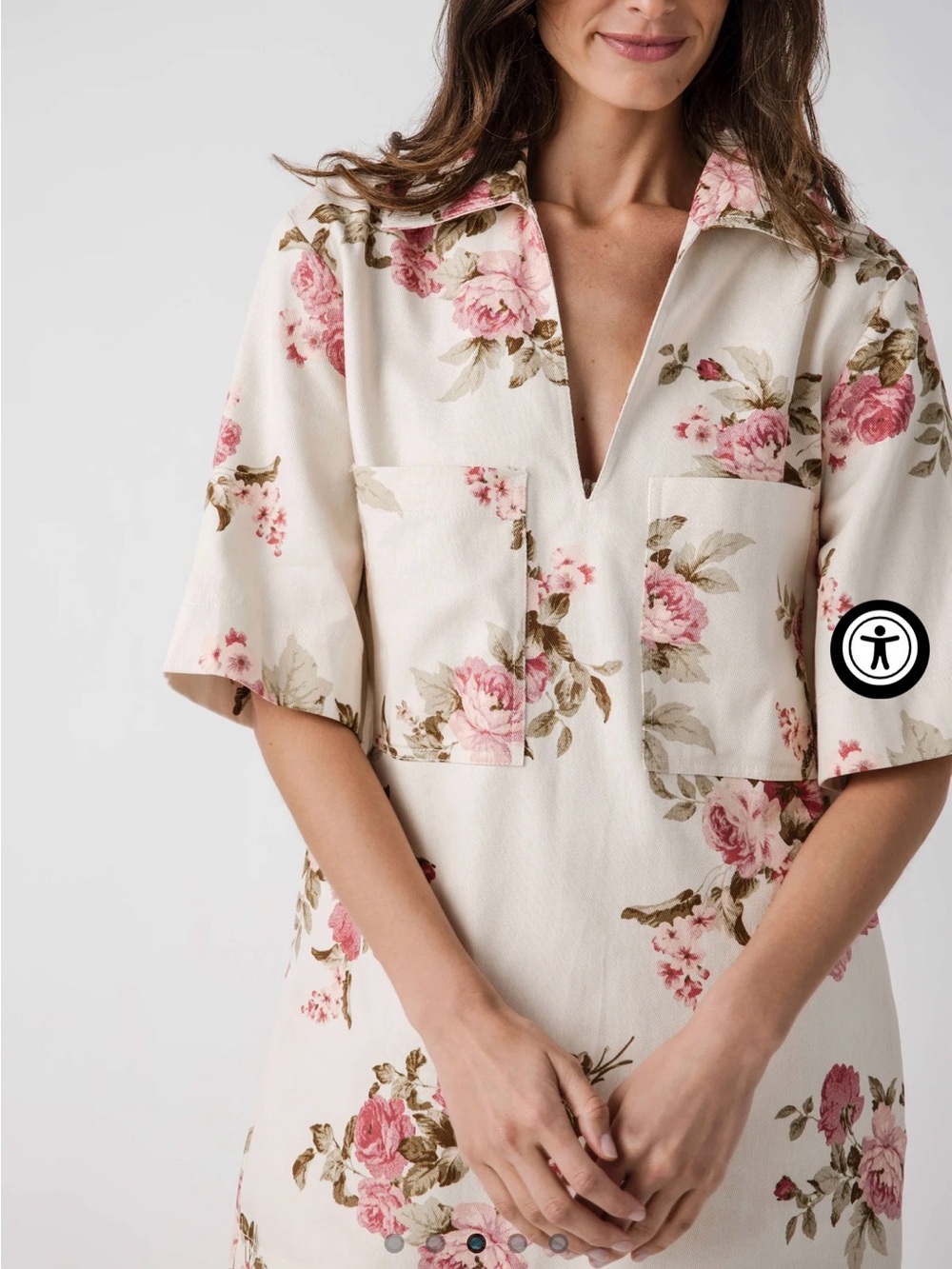 Olivaceous Floral Shift Dress
